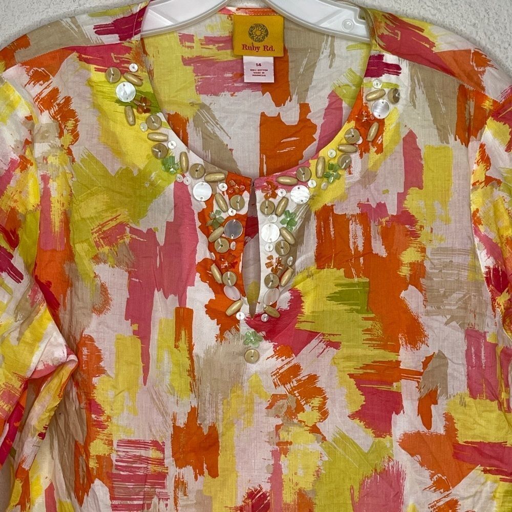 Ruby Rd. Beaded Blouse - Picture 2 of 7